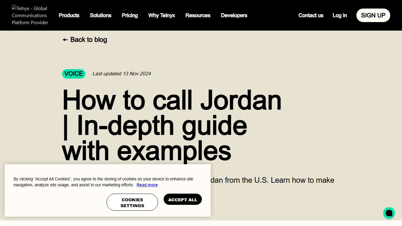 Making calls to Jordan from the U.S.
